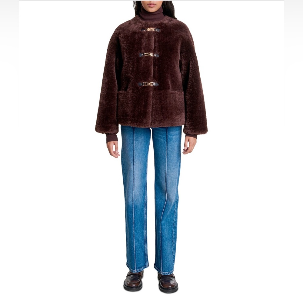 NWT) Maje Short faux fur coat ㅣ size 38 - Picture 11 of 13